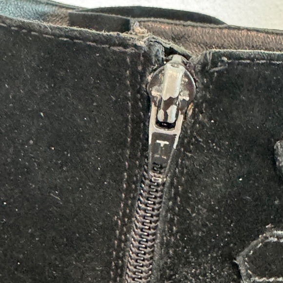 AQUATALIA BY Marvin K Black Suede Weatherproof Buckle mid calf boots 9.5 - Picture 11 of 16